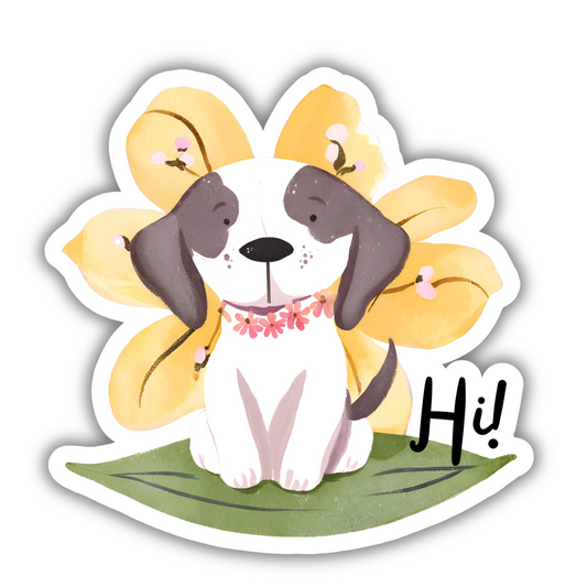 "Hi" Schattige puppy sticker
